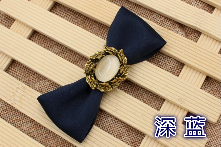1PCS Bow Tie 2 шт. Мужской Женский Галстук-Бабочка Сплав Брошь со стразами набор носовых платков свадебный бизнес Рождественский галстук платок Карманный квадратный галстук-бабочка - Цвет: 1PCS Bow Tie