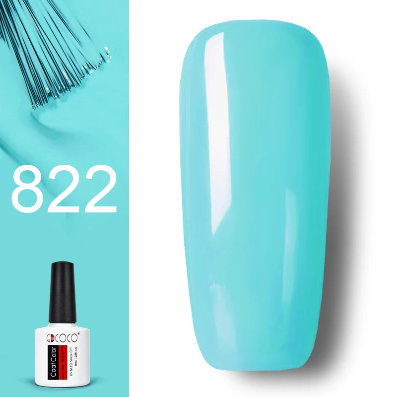 822 GDCOCO лак для ногтей nail Art Гель для дизайна Лаки 8 мл неонового цвета блестящие soak off-польский гель маникюр - Цвет: 822