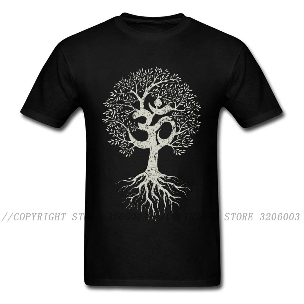 Винтажные Топы Om Tree Of Life футболки Молодежные европейские мужские индивидуальная