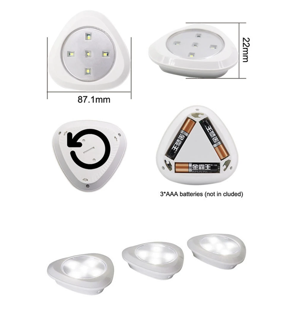 Светодиодный светильник на батарейках с регулируемой яркостью под шкаф COB Светодиодные шайбы с пультом дистанционного управления для шкафа ванной комнаты