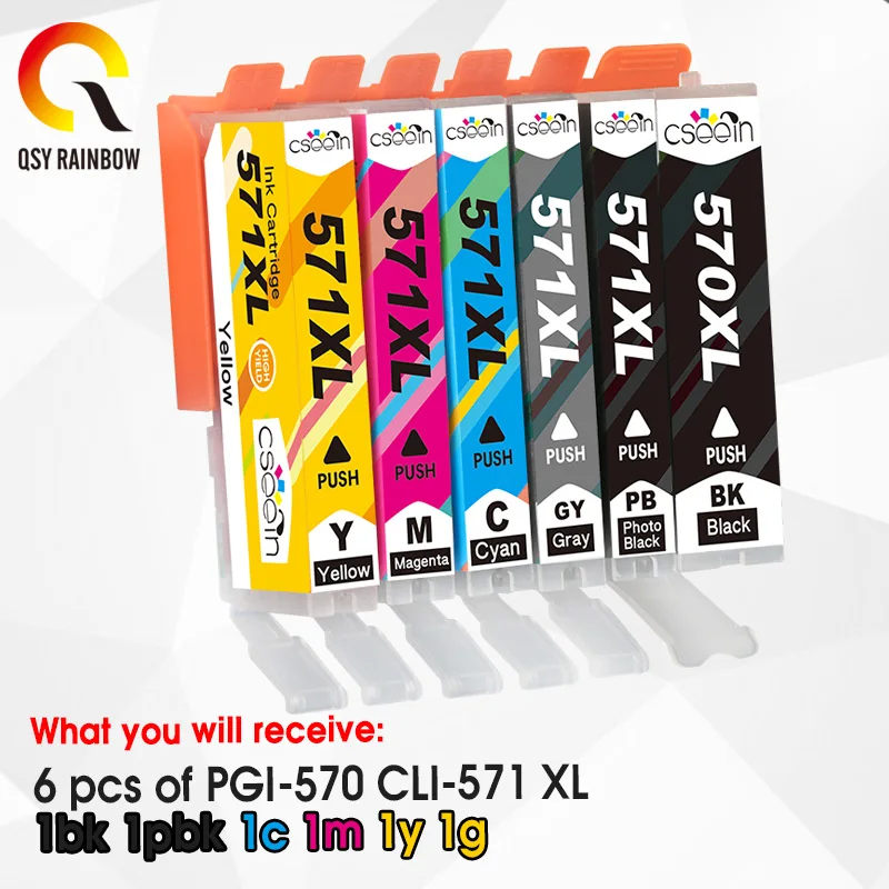 YOTAT 6color CISS ink cartridge PGI570 CLI571 PGI-570 CLI-571 for Canon  PIXMA MG7750 MG7751 MG7752 MG7753 TS9055 TS8050 TS8051 - AliExpress