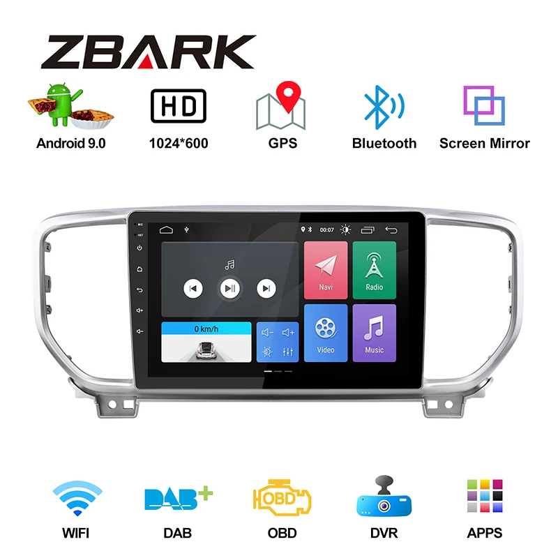 Perfect Android 9.0 RAM 2G  car radio multimedia player for KIA sportage  2018 2019 KX5 gps navigation 2 din car stereo 3
