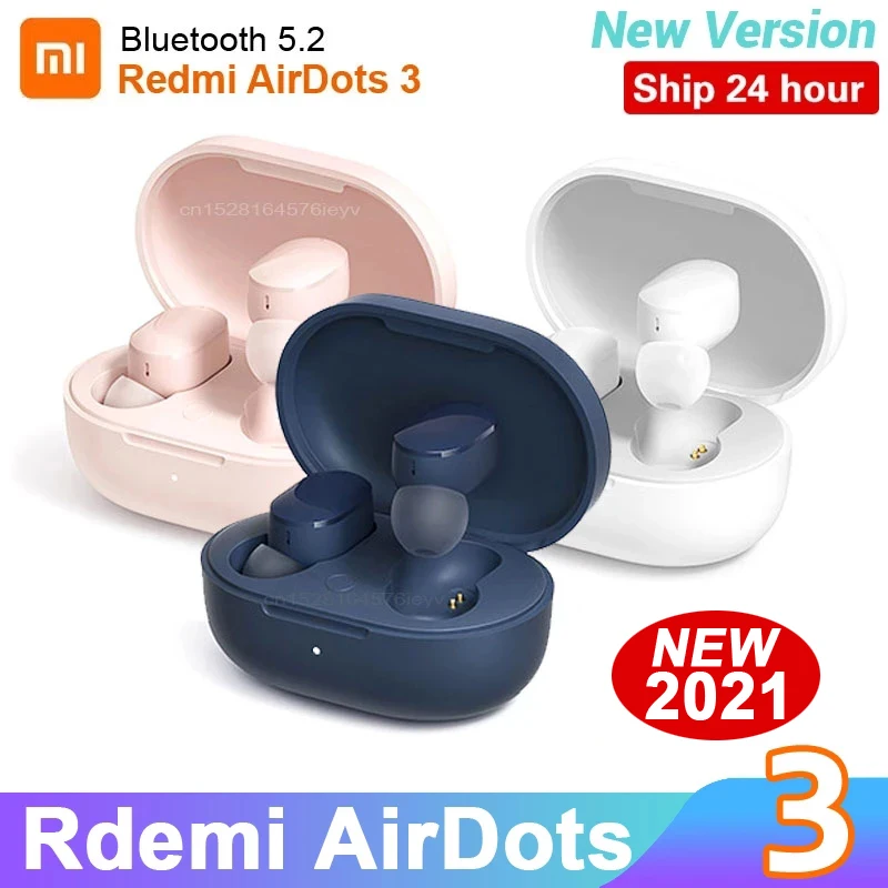 Новинка 2021 беспроводные Bluetooth-наушники Xiaomi Redmi AirDots 3 TWS наушники 5 2 Air 2S SE стерео