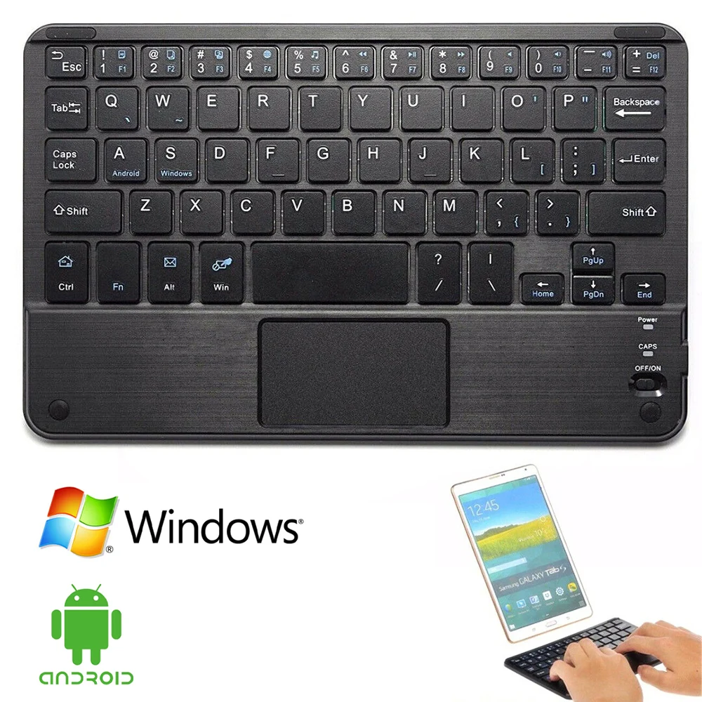 Bluetooth Wireless Keyboard BT 3.0 Gaming Keyboard with Touch Pad for