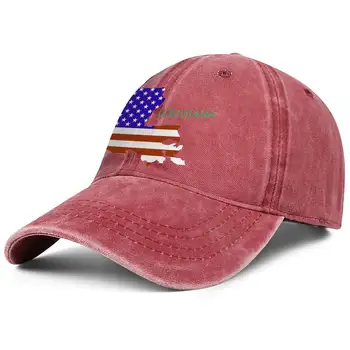 

Unisex MenLow Denim Dad Hat Unconstructed Louisiana-State-map-in-LGBT-Rainbow-Flag- Fishing Baseball Hat