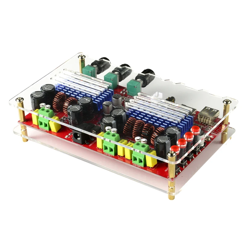 TPA3116D2 2.1 Channel Digital Audio Amplifier Board High Power Subwoofer Bluetooth Amplifiers Support U Disk TF Decoding DIY Amp TPA3116D2 2.1 Channel Digital Audio Amplifier Board High Power Subwoofer Bluetooth Amplifiers Support U Disk TF Decoding DIY Amp