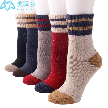 

5 Pairs Per Set Wool Socks Winter New Thickened Warm Japanese Women's Wool Socks Hot-selling Socks Winter Female