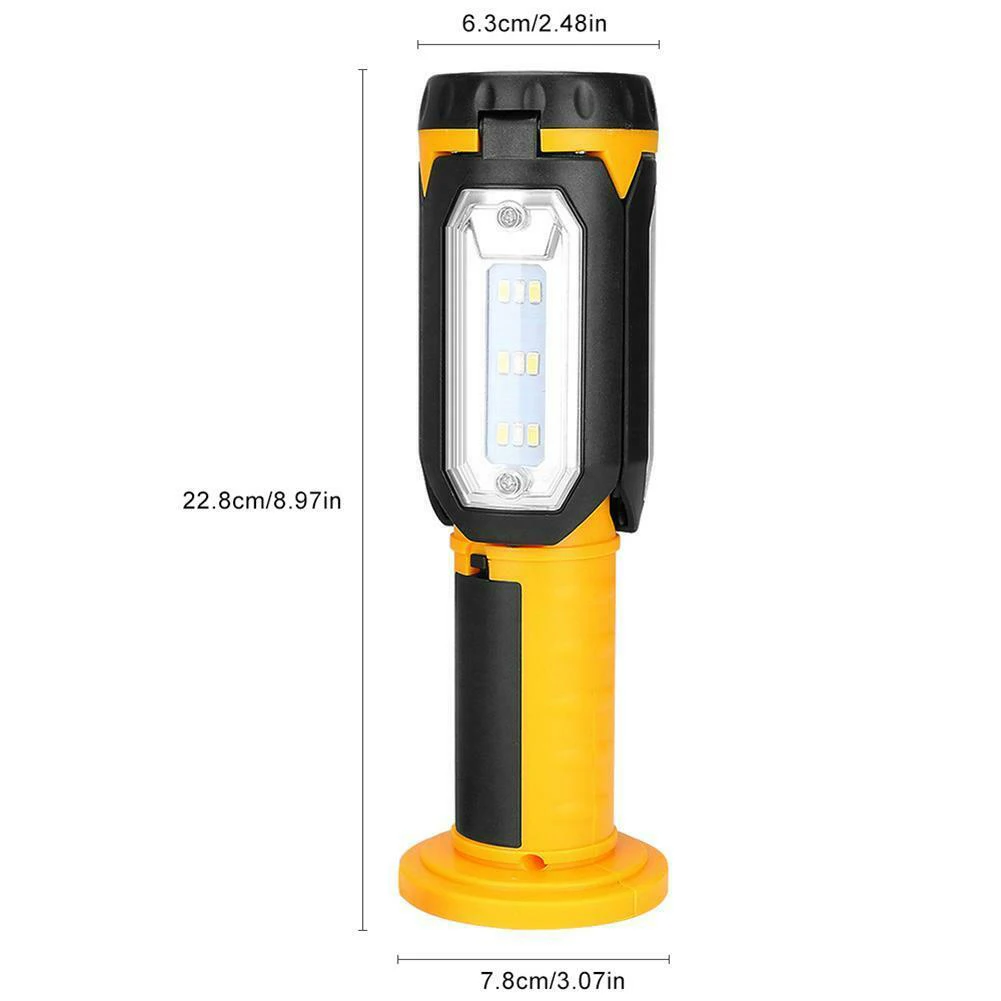 Светодиодный светильник для работы, складной с крюком, Магнитная база, ручная лампа, фонарик для осмотра, портативный аварийный, на батарейках, для кемпинга, для ремонта автомобиля