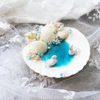 

shell wedding ring s bearer pillow high quality bridal wedding ring pillow for beach wedding 13cmx13cm wedding decoration