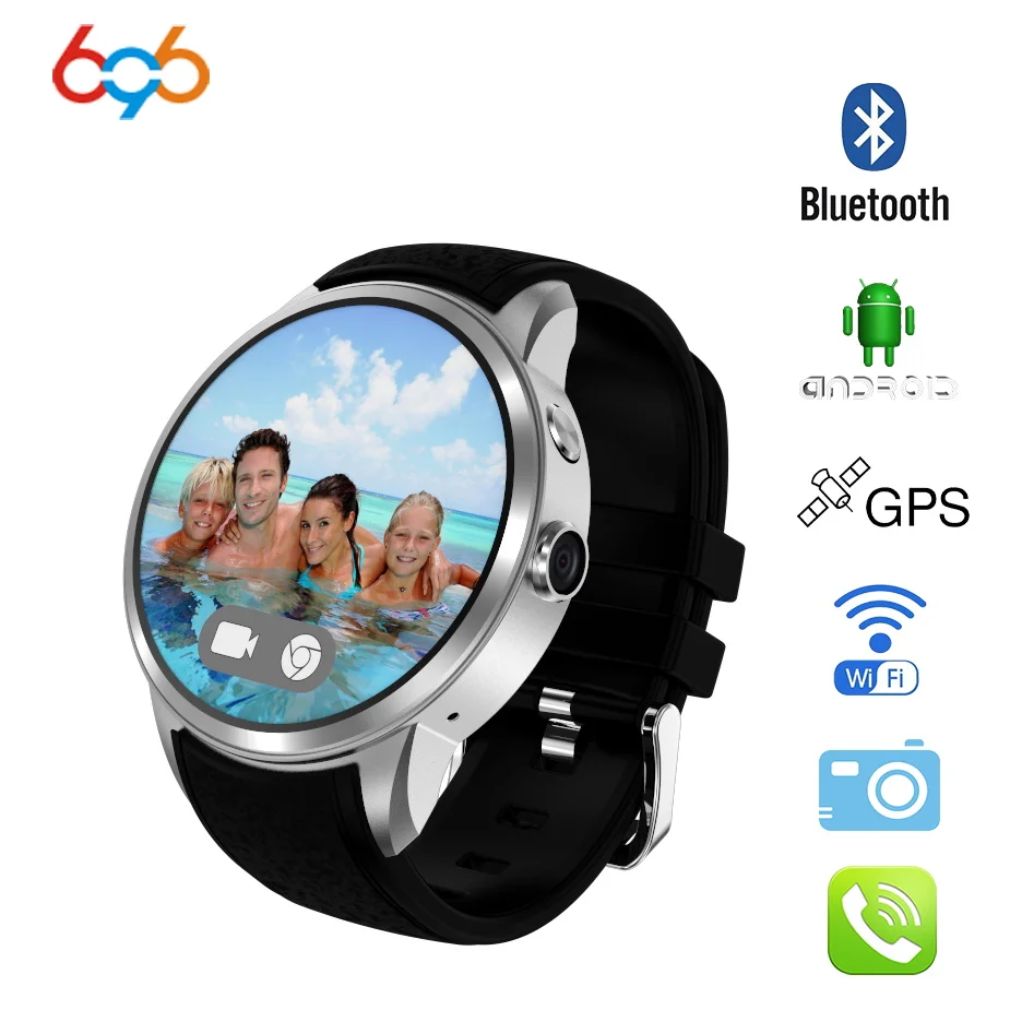 

696 X200 Android 5.1OS Smart watch 1.39 inch Display MTK6580 SmartWatch Phone support 3G wifi nano SIM WCDMA whatsapp MP4 player