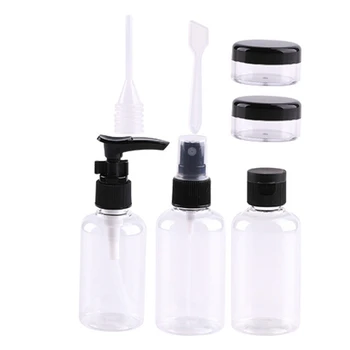 

7PCS/Set Cosmetic Refillable Bottles Fine Mist Spray Bottle Sprayer Bottle Travel Perfume Transparent Bottles Container