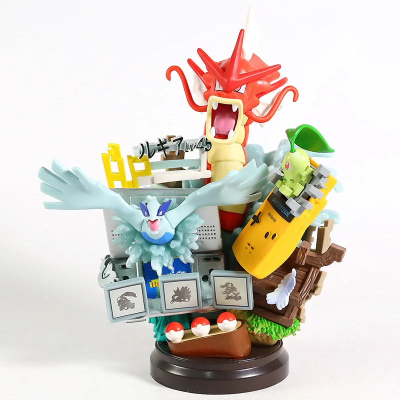 Аниме Gameboy Gyarados Ho-Oh Celebi Chikorita Lugia фигурка игрушки сказочная Фигурка Статуя из смолы коллекция подарки