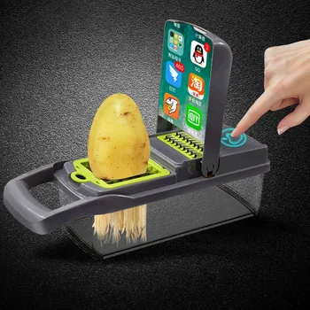 

GURET Fruit Vegetable Grater Slicer Cutter Peeler Multifunctional Potato Peeler Carrot Grater Drain Basket 2020 New Kitchen Tool