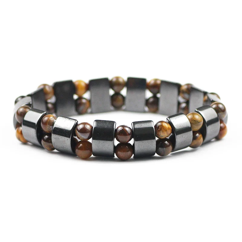 Tiger’s Eye Hematite Charm Bracelets Men Tiger Eye & Hematite Bracelets