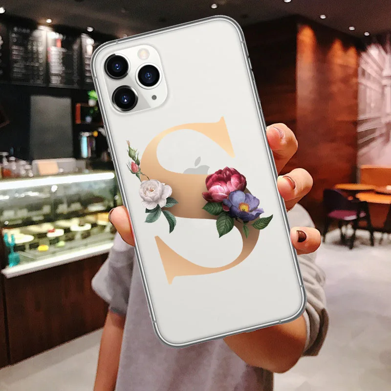 Custom New Clear Phone Case For iPhones 11 Pro Max 2019 26 English Name letters Soft For iPhones X XR XS MAX 6 6S 7 8 Plus Xs