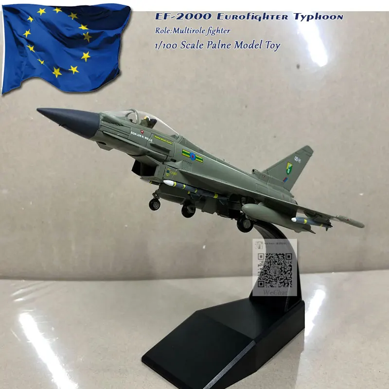 AMER 1/100 масштаб военная модель игрушки евроистребитель Тайфун EF-2000 истребитель литой металлический самолет модель игрушки для сбора, подарок