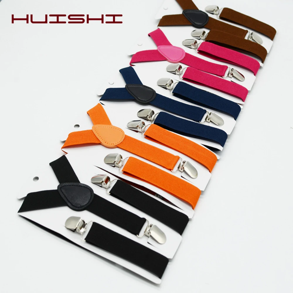 HUISHI Kids Suspenders With Bowtie Set Fashion Children Bow Tie Boys Braces Girl Adjustable Suspenders Baby Wedding Accessories