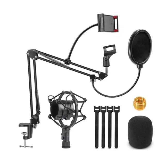 Perche de Microphone à Suspension réglable, bras en ciseaux, avec support  pour téléphone portable, pour Blue Yeti, boule de neige et autres  Microphones - AliExpress