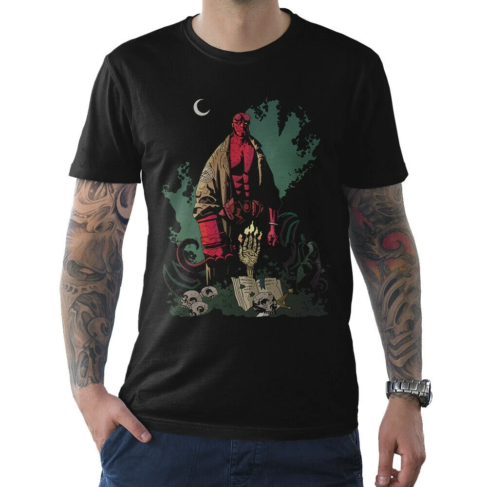 Hellboy Original Art T-Shirt Premium Cotton Tee |