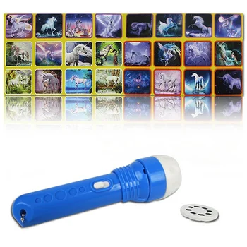 

Flashlight Projector Slide Equipment For Baby Sleep Story Animal Slide For Infants Children Light-up Toy Early Enlightenment