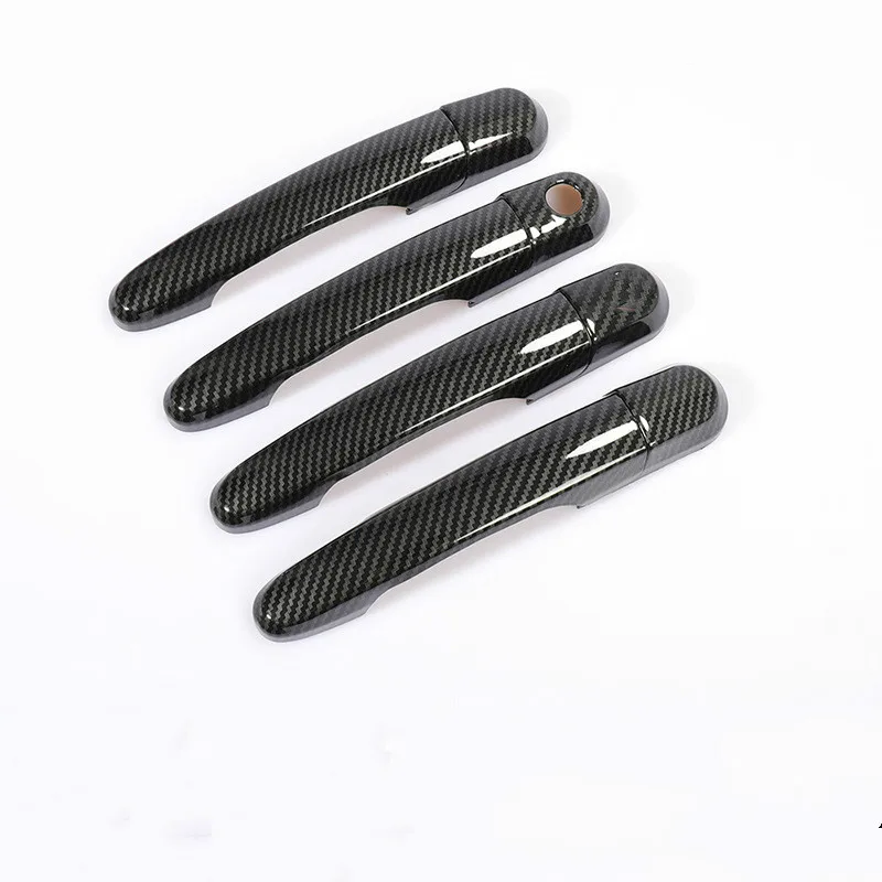 Carbon Fiber Style Door Handle Cover For Kia Forte Grand Cerato Vivro K3 19-21