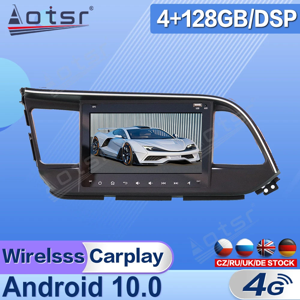 

Android 10 For Hyundai Elantra 2015 - 2018 Car Radio Multimedia Video Player Navigation GPS 2 Din Stereo Receiver Head Unit DSP
