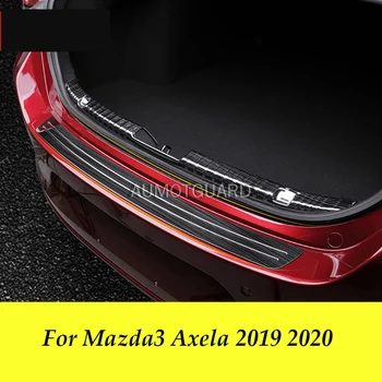 

For Mazda3 Mazda 3 Axela 2019 2020 Car Trunk Rear Bumper Plate Rear Bumper Trim Anti-kick Scratch Stickers Car Decorative Parts