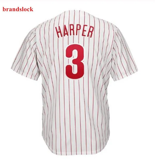 Синий Мужской Bryce Harper Custom Philadelphia Jersey Usa бейсбольная Футболка - Цвет: Синий