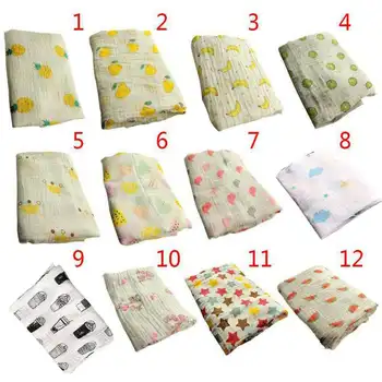 

Cotton Blankets Baby Muslin Blanket Swaddle Soft Newborn Baby Bath Towel Multi Functions Baby Wrap Kids Bed Sheet