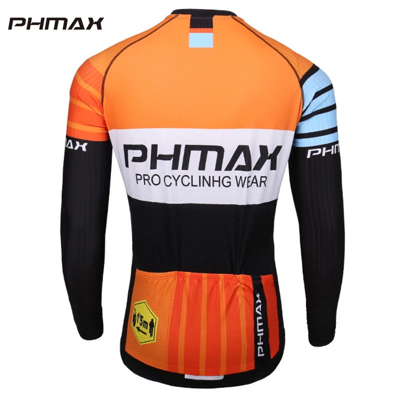 PHMAX полиэстер длинный рукав Велоспорт Джерси осень MTB велосипед велосипедная одежда Весна быстросохнущая гонки на велосипедах велосипедные одежды