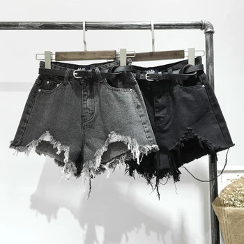 

Summer Hot Sale Denim Shorts Womens 2020 Plus Size irregular Wide Leg Hot Shirt Casual High Waist Shorts Jeans Short Femme K610