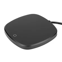 Домашняя контактная постоянная температура нагревательная подставка электрическая кружка для кофе теплее черная стеклянная панель с европейской вилкой