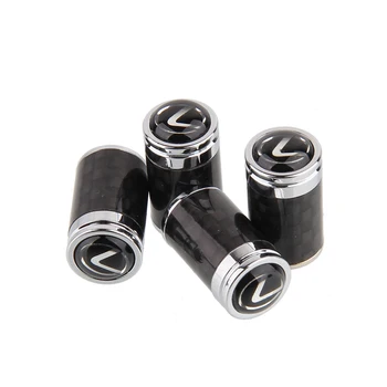 

For Lexus NX200 ES250 ES350 GS300 GS350 GX460 GX470 RX270 IS200 NX300 Auto Carbon Fiber Dust-proof Car Wheel Tire Valve Caps