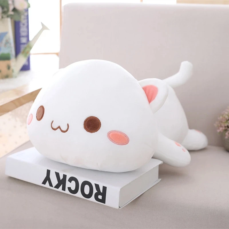 Мягкая плюшевая игрушка в виде кошки 35-65 см кавайная Лежащая кошка большая