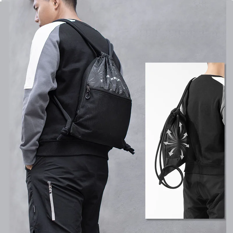 ROCKBROS Men Women Gym Bag Drawstring High Capacity Backpack Outdoor Sports Training Cycling Storage Bag Multipurpose Yoga