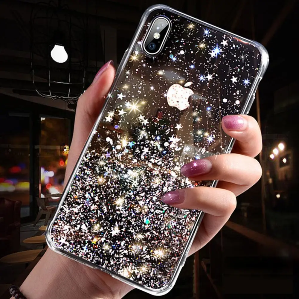 Кристально Сияющий Алмазный чехол для телефона IPhone SE2 11 12 mini X Xr Xs Pro Max Rinestone