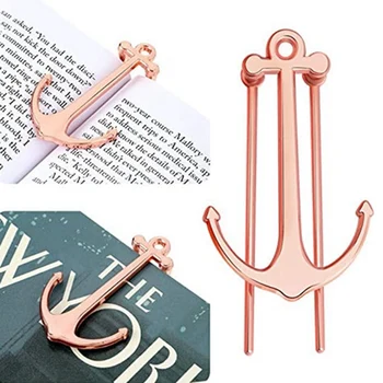 

New Creative Anchor Shaped Metal Bookmark for Keeping Book Holder Lovely Korean Book Fixed Holder Stationery Gift