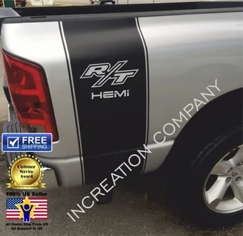 

For 2 Truck vinyl decals stripes Hemi Dodge Ram bed logo mopar daytona Rt Graphics