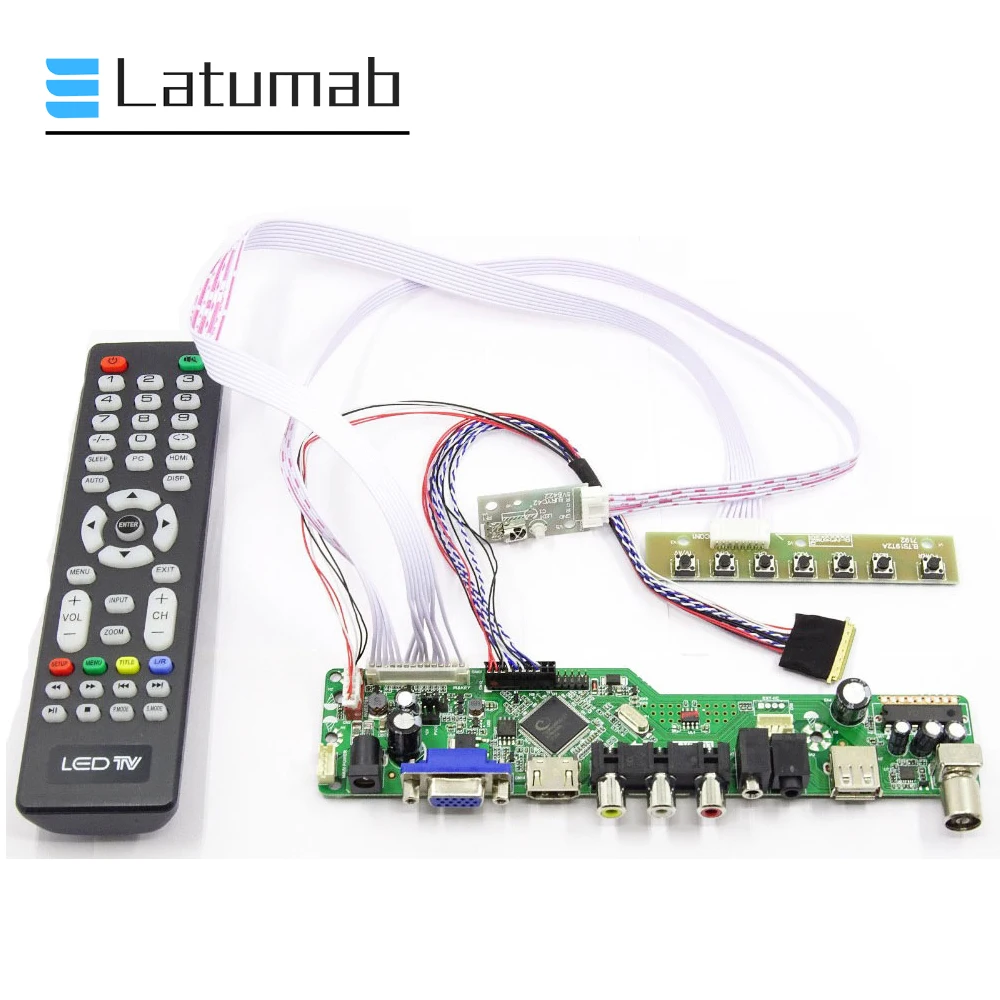 Материнская плата Latumab для LP173WD1-TLG1 / LP173WD1-TLG2 LVDS 17 3 &quotЖК-дисплей Matrix TV + HDMI VGA USB 1600 ×