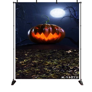 

Halloween photography background full moon Huge scary pumpkin Photo Backgrounds Baby Photophone For Photo Studio