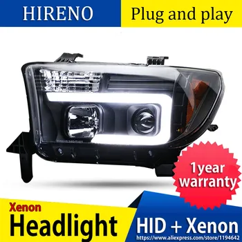 

Car Style For Toyota Tundra headlights For Sequoia 2007-2013 YEAR head lamp DRL front Bi-Xenon Lens Double Beam HID KIT