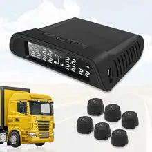 Универсальный ЖК-дисплей TPMS USB система контроля давления в шинах с 6 внешними датчиками Замена батареи ЖК-дисплей для прицепа Ван RV