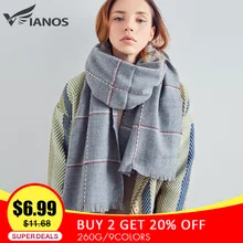VIANOSI, фирменный дизайн, женский шарф, мягкий, теплый, зимний, шаль, модный, качекол, уплотненные, длинные, женские шарфы