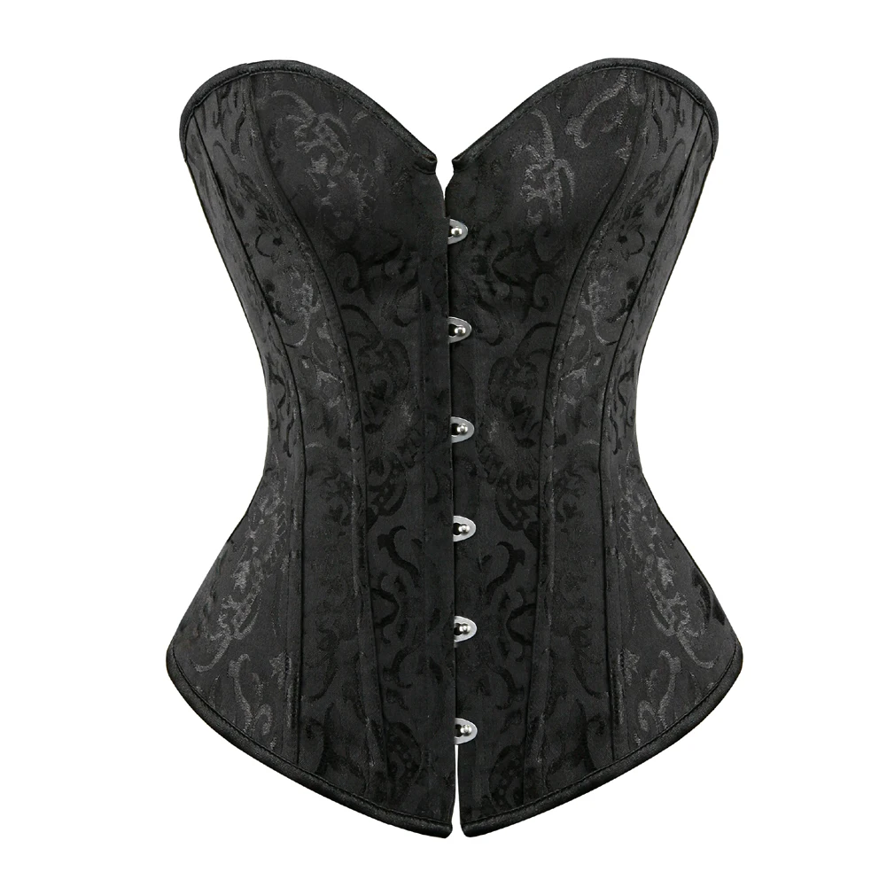 Corsets For Women Lingerie Vintage Floral Jacquard Brocade Corset Bustier Plus Size Women Sexy Corset Gold Green Red