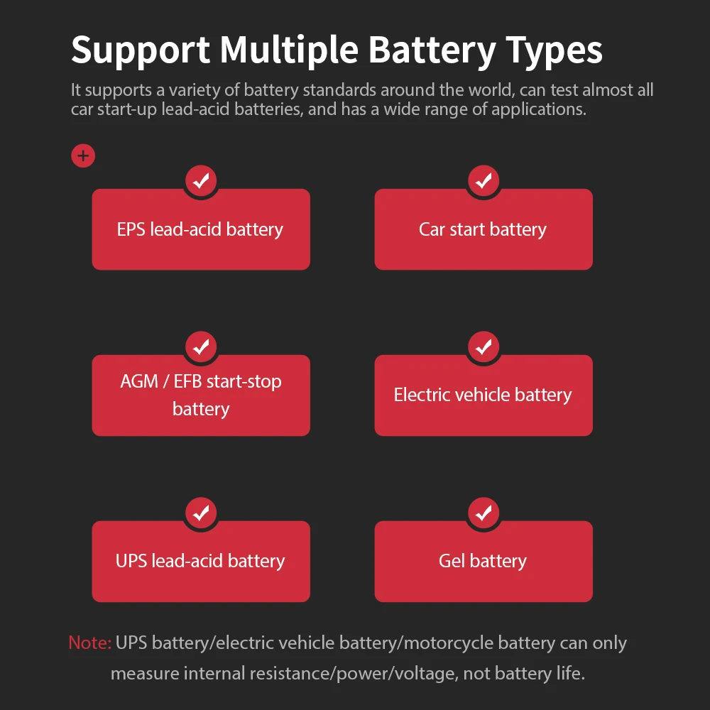 Ediag BM520 Battery tester 2.8" Car 6v 12v 24v batter Analyzer multimeter Cranking Charging Ripple test