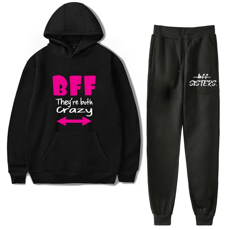 

Autumn Women Outdoor Casual Sports Bff Best Friends Two Piece Set BFF Matching Friends Top and Pants Tracksuit Sweatsuit Outfits