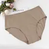 Beauwear Ultra mince élastique taille haute culotte pour femmes sous-vêtements dames grande taille slips grande taille Satin Sexy femme culotte ► Photo 1/6