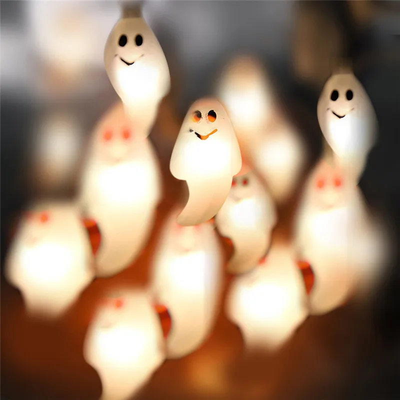 5 м 40LED Хэллоуин призрак гирлянды с дистанционным управлением ужас декоративное освещение гирлянды для Хэллоуина вечерние украшения 0730