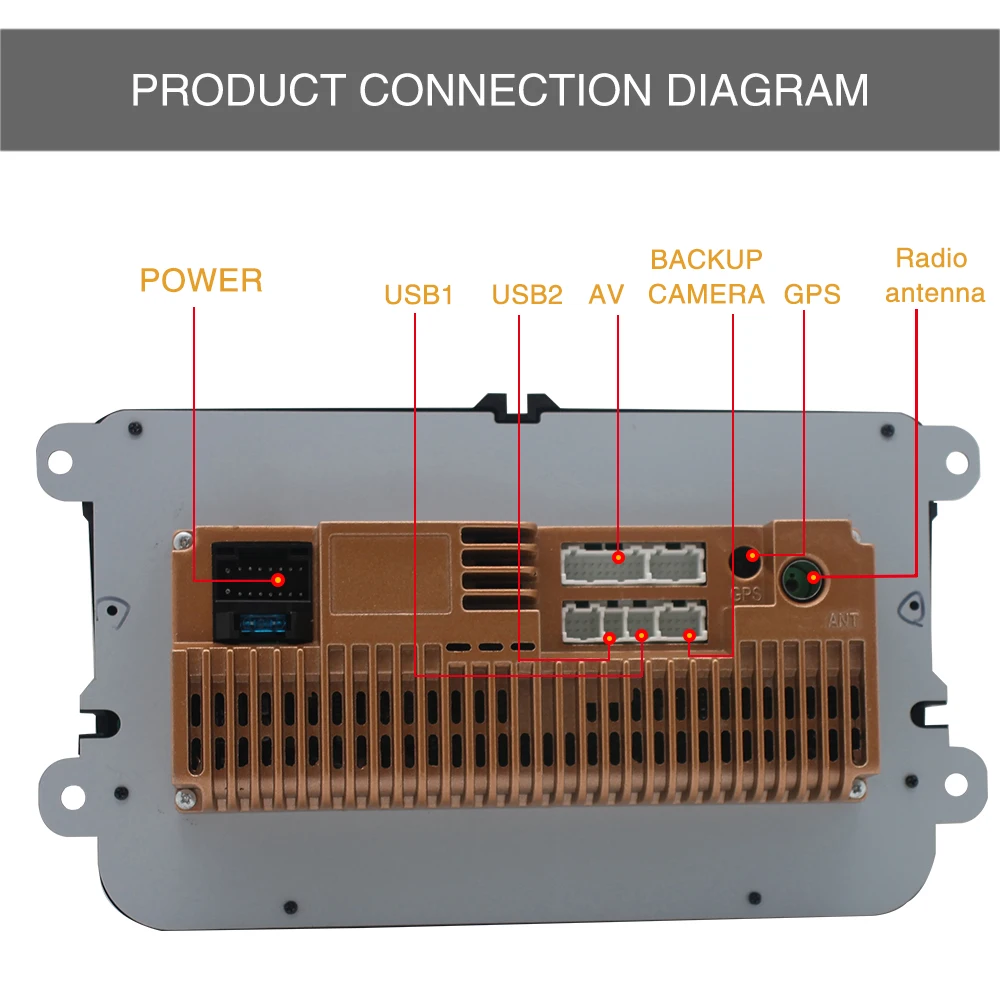 " Universal Car Radio Auto Radio for VW Volkswagen Android 8.1 GPS Google Map Radios Para Auto Reversing Image Mirror Link
