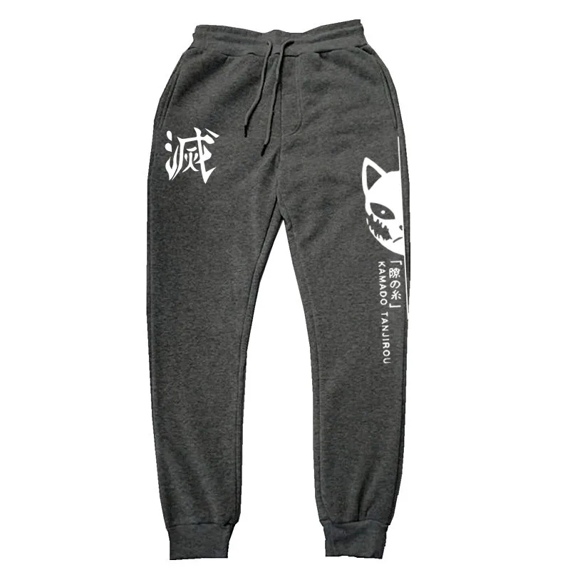 khaki uniform pants Anime Demon Slayer Print Sweatpants Kimetsu No Yaiba Harajuku Sportswear Men Women Fashion Jogging Pants Trousers Jogger Bottoms black casual pants